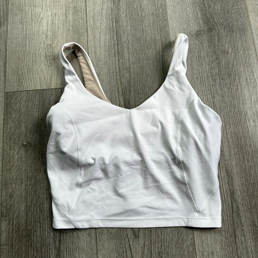 Lululemon Align Sports Bra Size 6 White Beige Light support